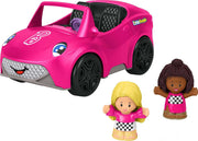 Mattel - BARBIE - LITTLE PEOPLE - PINK CONVERTIBLE CAR and FIGS