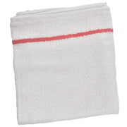BaByliss - Towel Deluxe White Red Stripes (12-PACK)