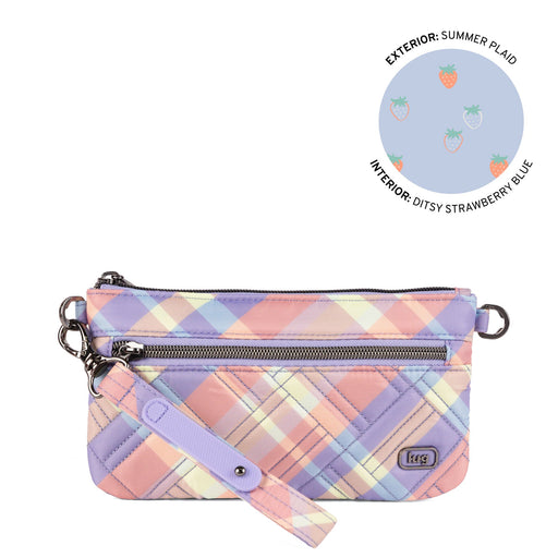 LUG - Super Metro XL Wristlet with Charm Bar - SUMMER PLAID