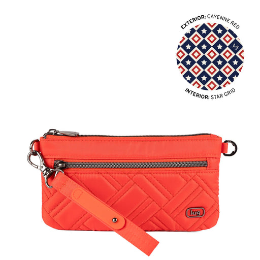 LUG - Super Metro XL Wristlet with Charm Bar - CAYENNE RED