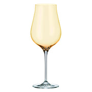 Crystalite Bohemia - Limosa Amber Stemmed Wine Glass 500 ml, Set of 4