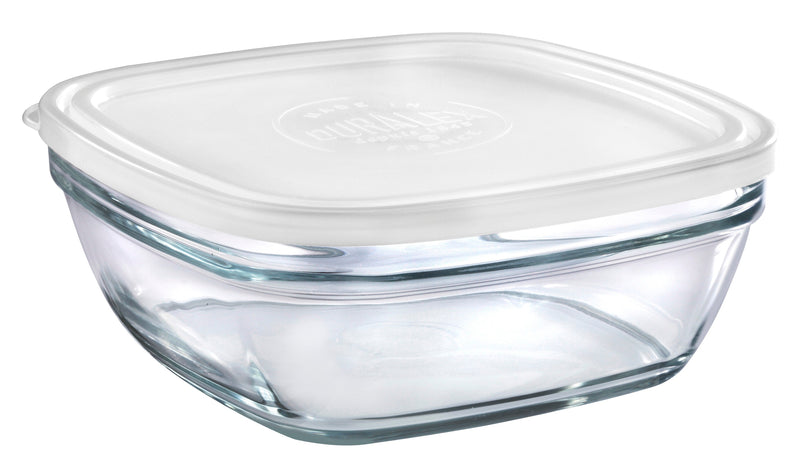 Duralex - Duralex Lys / Freshbox Square Stackable Bowl with White Lid 23 cm