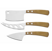 Legnoart - Latte Vivo Japanese Steel Cheese Knife Set with Light Stamina Wood Handle