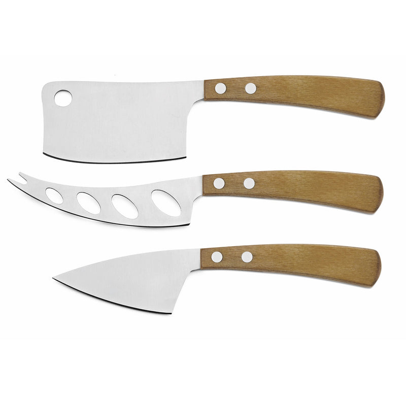 Legnoart - Latte Vivo Japanese Steel Cheese Knife Set with Light Stamina Wood Handle