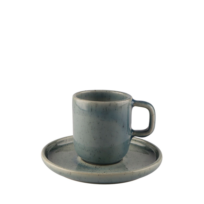 Mesa Ceramics - Mesa Ceramics Uno Speckle Blue Stoneware Espresso Cup and Saucer 75ml
