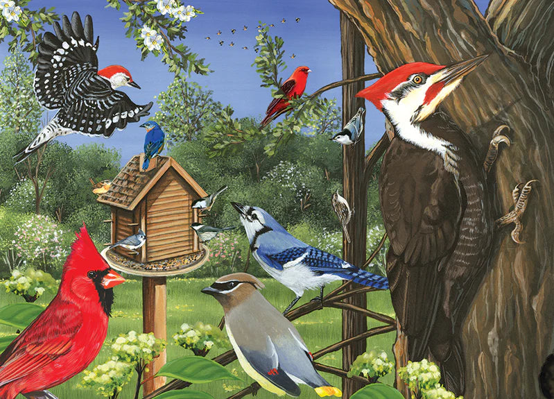 Cobble Hill - 35 Piece Tray Puzzle - Around the Birdfeeder