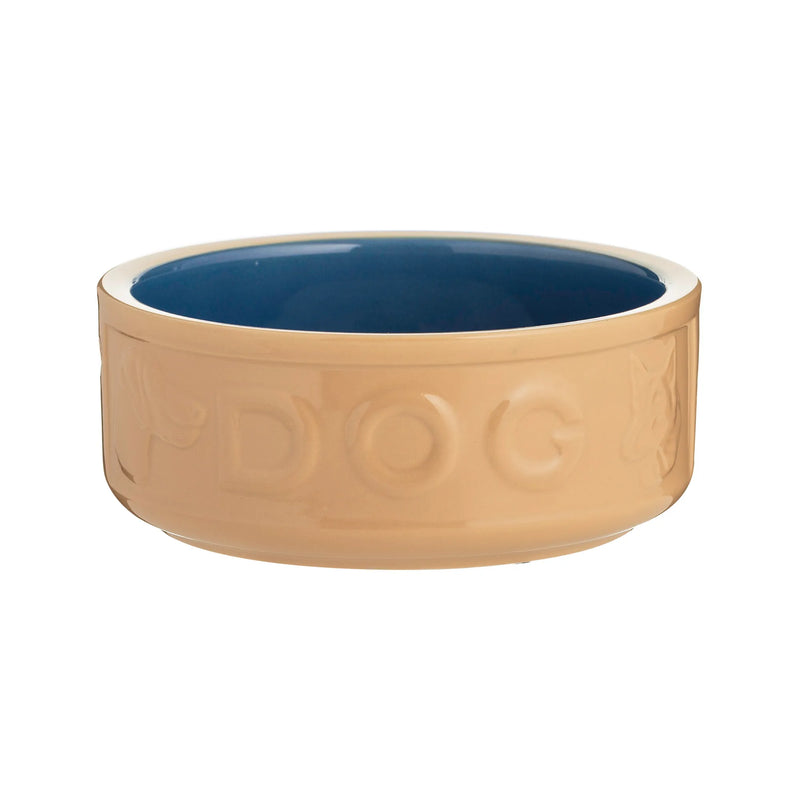 Mason Cash - PET Lettered Dog Bowl Cane & Blue