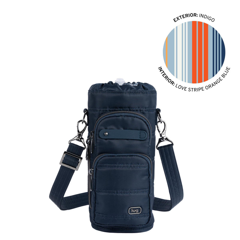 LUG - Huggie Wide Crossbody Water Bottle Holder with Charm Bar