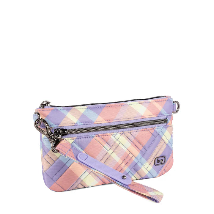 LUG - Super Metro XL Wristlet with Charm Bar - SUMMER PLAID