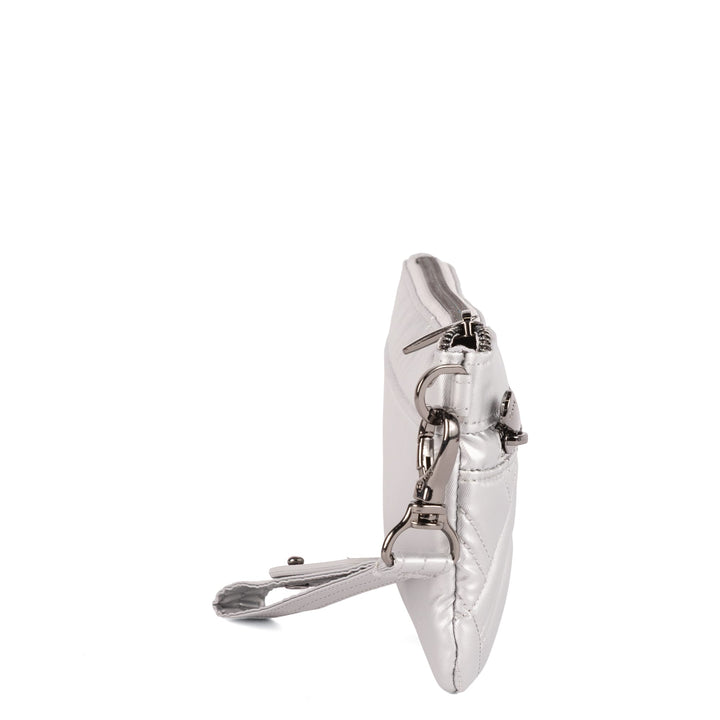 LUG - Super Metro XL Wristlet with Charm Bar - METALLIC SILVER