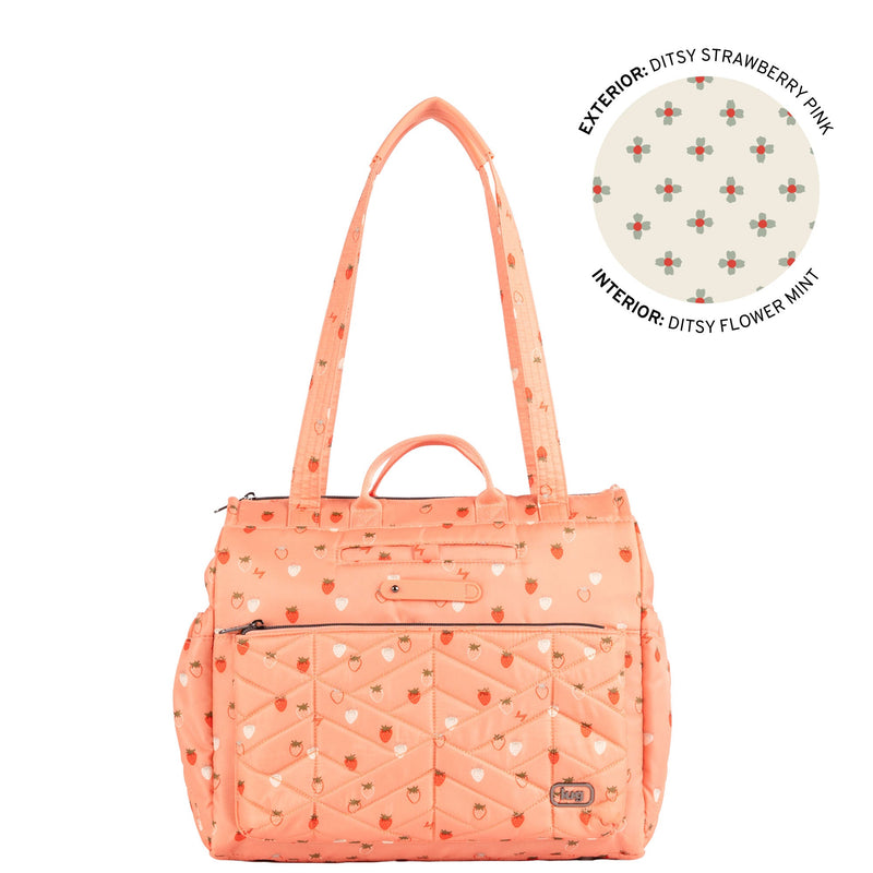 LUG - Soprano 2 Tote Bag - DITSY STRAWBERRY PINK - colour view