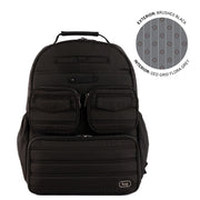 LUG - Legacy Collection Puddle Jumper Backpack - BRUSHED BLACK 2 - colour view