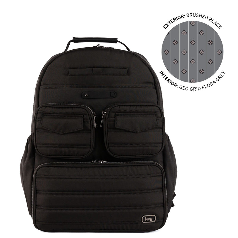 LUG - Legacy Collection Puddle Jumper Backpack - BRUSHED BLACK 2 - colour view