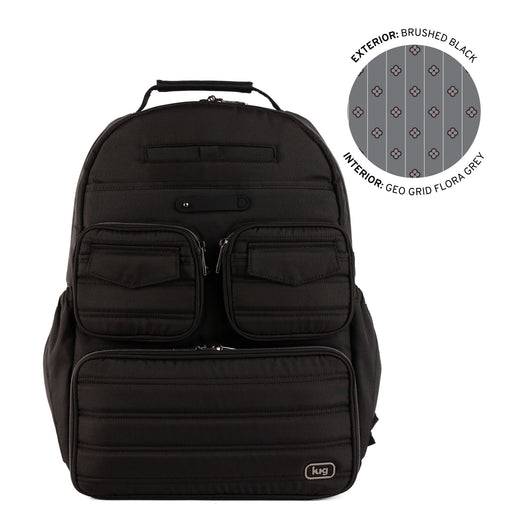 LUG - Legacy Collection Puddle Jumper Backpack - BRUSHED BLACK 2 - colour view
