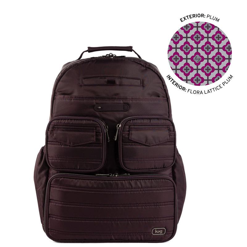 LUG - Legacy Collection Puddle Jumper Backpack - PLUM - colour view