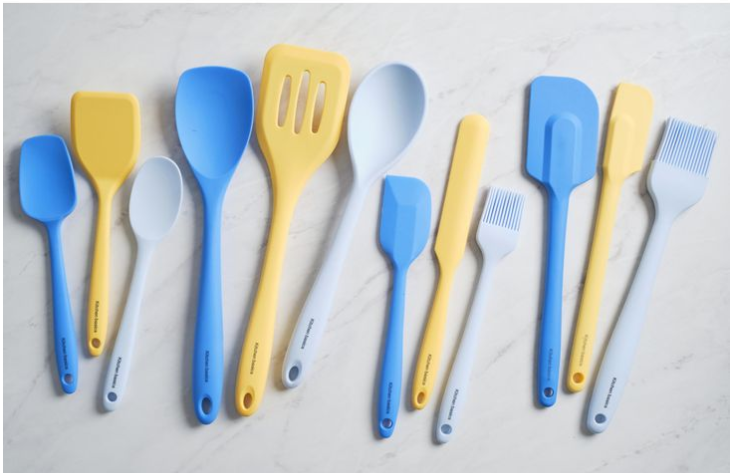 KITCHEN BASICS - Mini Spatula Set 3/ST Long-Spatula, Mini-Spatula, Brush
