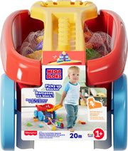 MEGA BLOKS Block Scooping Wagon 20-Piece Set (JFR30) — wagon packaging