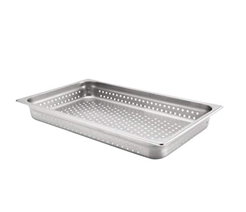 Browne - Bac vapeur - Anti-bourrage - Perforé - Grand format - 2,5 po / 6,4 cm - 8,2 pte / 7,7 L - Acier inoxydable - Calibre 24