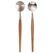 Natural Living - Acacia - Salad Server Set (2-Piece) — acacia-handled salad servers.