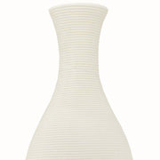 Natural Living - Tall Textured Vase - Cream — ribbed vase texture detail.