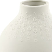 Natural Living - Bouquet - Bulb Vase - Soft White — matte petal-texture detail.
