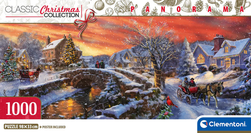 Clementoni - 1000 Piece Puzzle - Panorama - Christmas OVER the Bridge