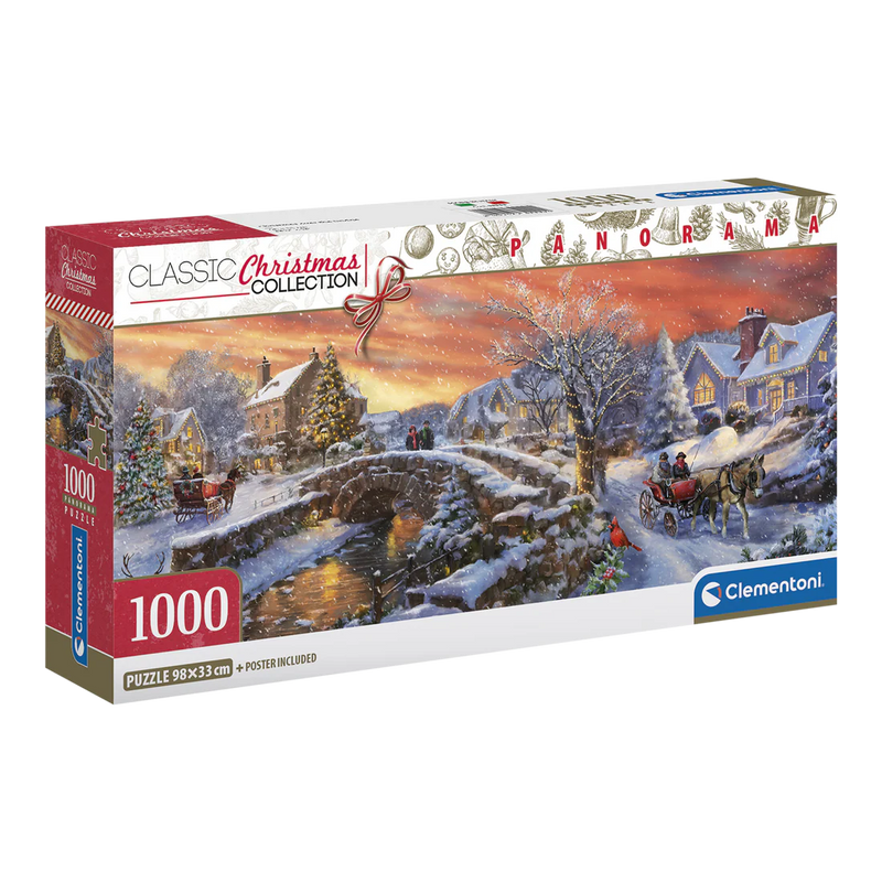 Clementoni - 1000 Piece Puzzle - Panorama - Christmas OVER the Bridge