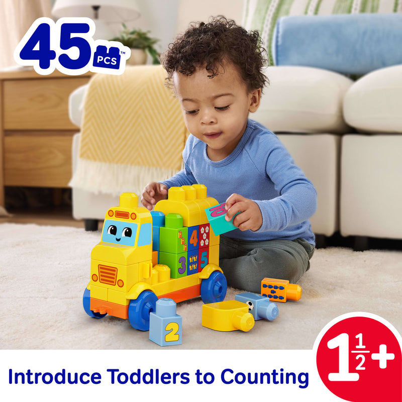 MEGA BLOKS Build & Count Bus 45-Piece Set (JKG34) — child counting blocks