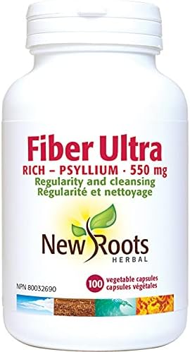 New Roots Herbal - Fiber Ultra Rich Psyllium 550MG - 100 Capsules