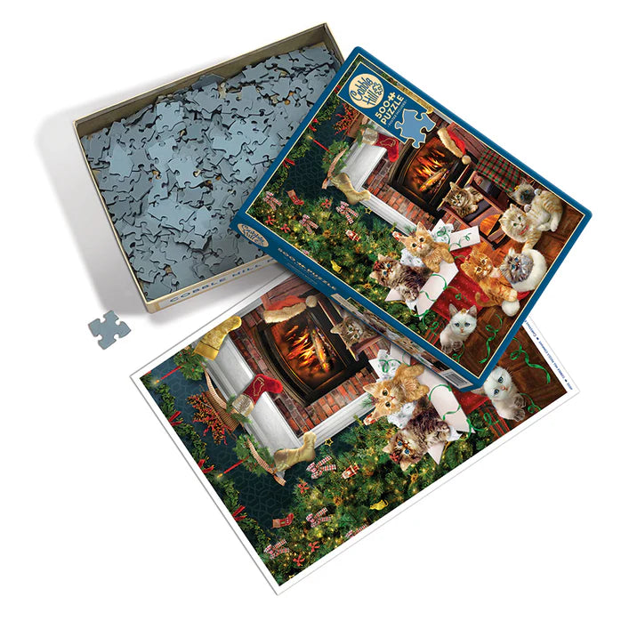 Cobble Hill - 500 Piece Jigsaw Puzzle - Christmas Kittens