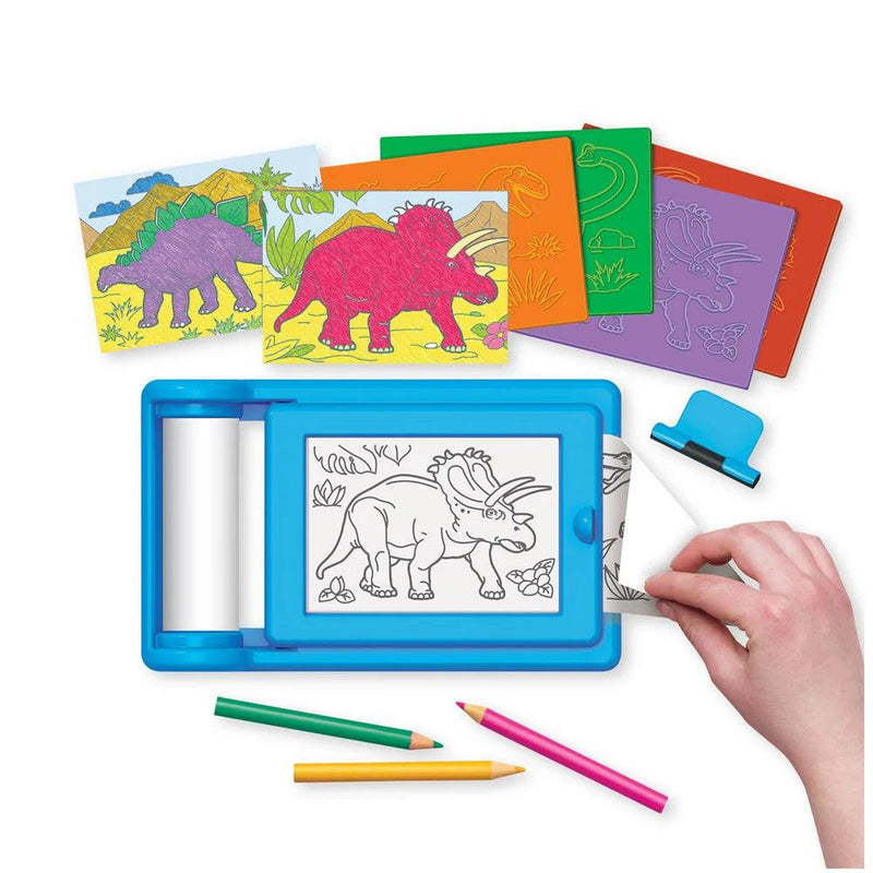 4M - Kidz Maker Dinosaur Rub-Art - Limolin 