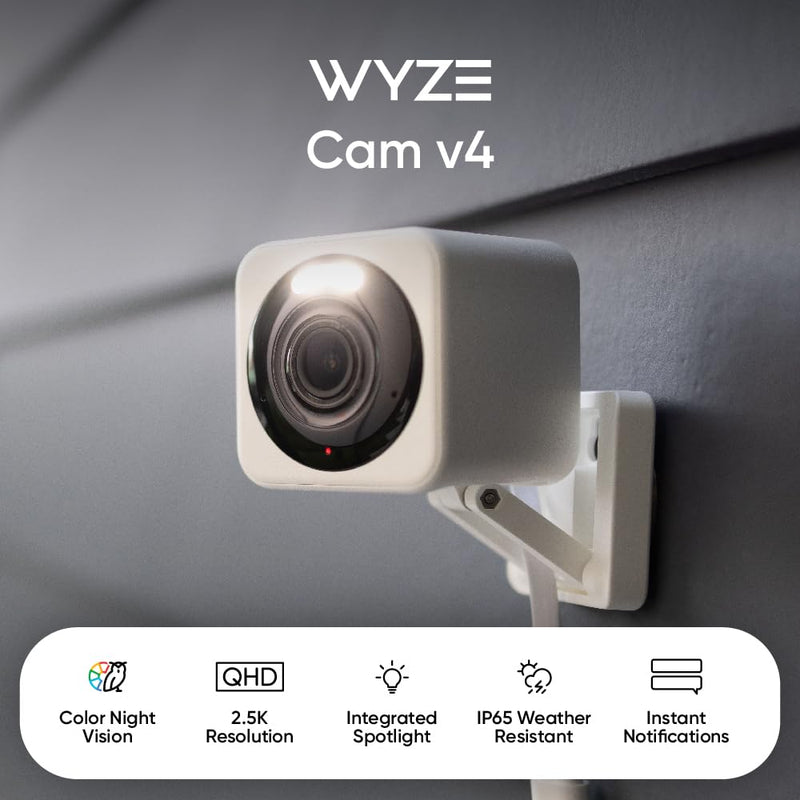 Wyze Cam v4 Security Camera WYZEC4, White