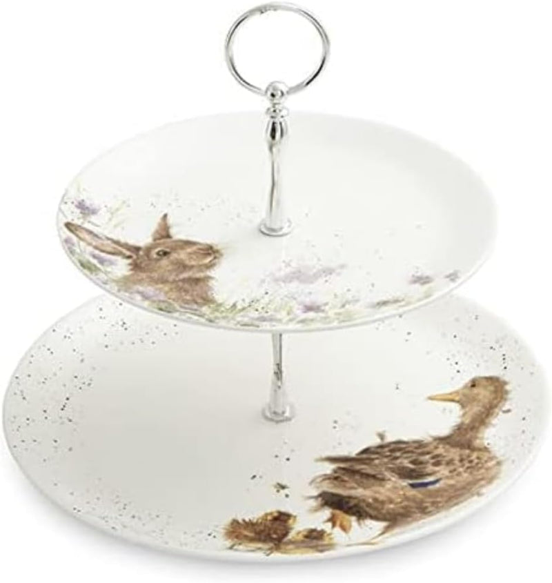 Royal Worcester - Wrendale Designs - 2 TIERED CAKE STAND