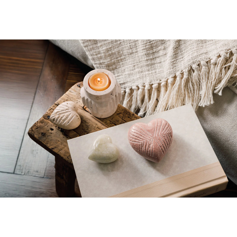Heirloom - Heart Marble Large Pink