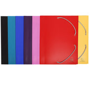 Soft Card Folder 3 Flaps + Elastic. Red  (9.45x12.6in)