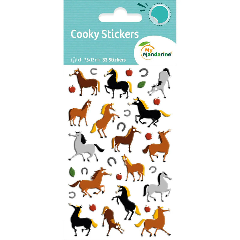 Clairefontaine - Cooky Stickers Horses 33 stickers