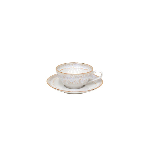 Taormina - White & Gold Tea Cup and Saucer | 7 oz. / 0.20 L