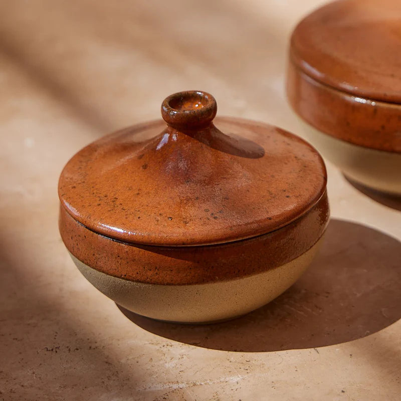 Costa Nova - Marrakesh Sable Blanc Small Covered Dish | 12 cm / 4.7 in
