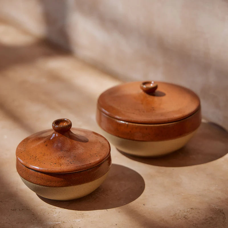 Costa Nova - Marrakesh Sable Blanc Small Covered Dish | 12 cm / 4.7 in