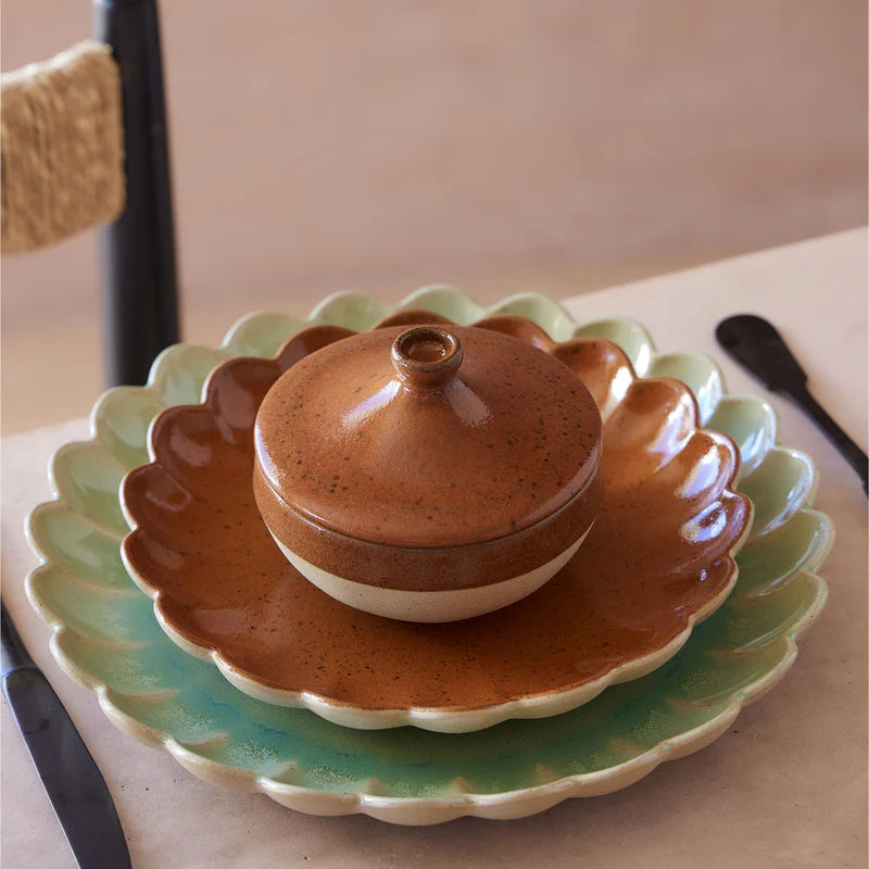 Costa Nova - Marrakesh Sable Blanc Small Covered Dish | 12 cm / 4.7 in