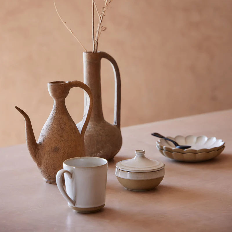 Costa Nova - Marrakesh Sable Blanc Small Covered Dish | 12 cm / 4.7 in