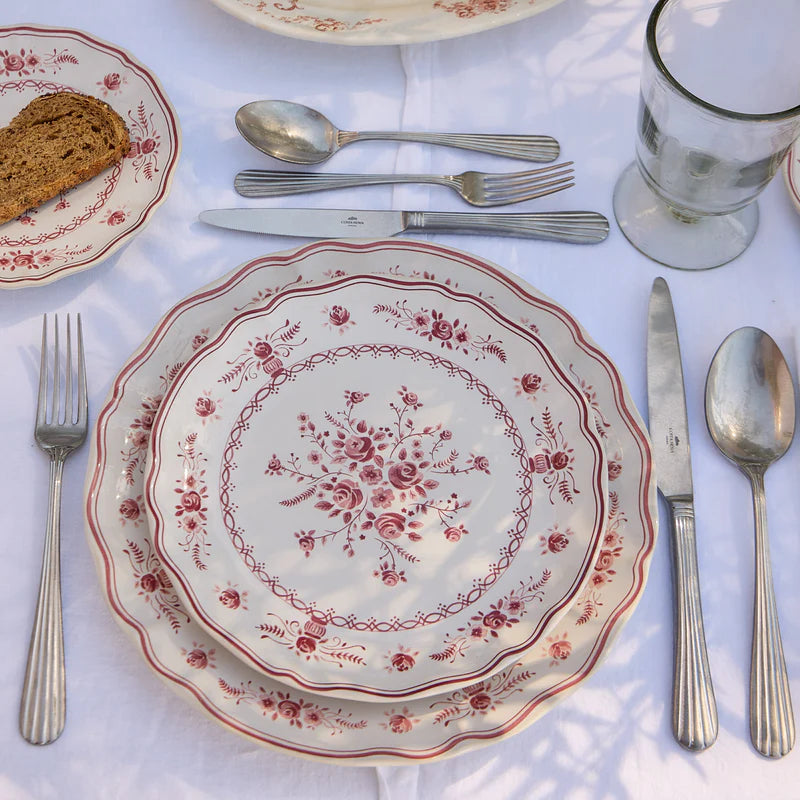 Costa Nova - Vila White - Red Dinner Plate