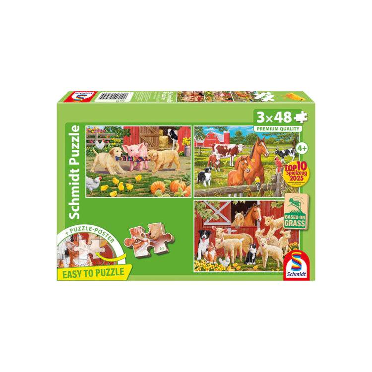 Schmidt Spiele - PZ3X48: ANIMALS ON THE FARM