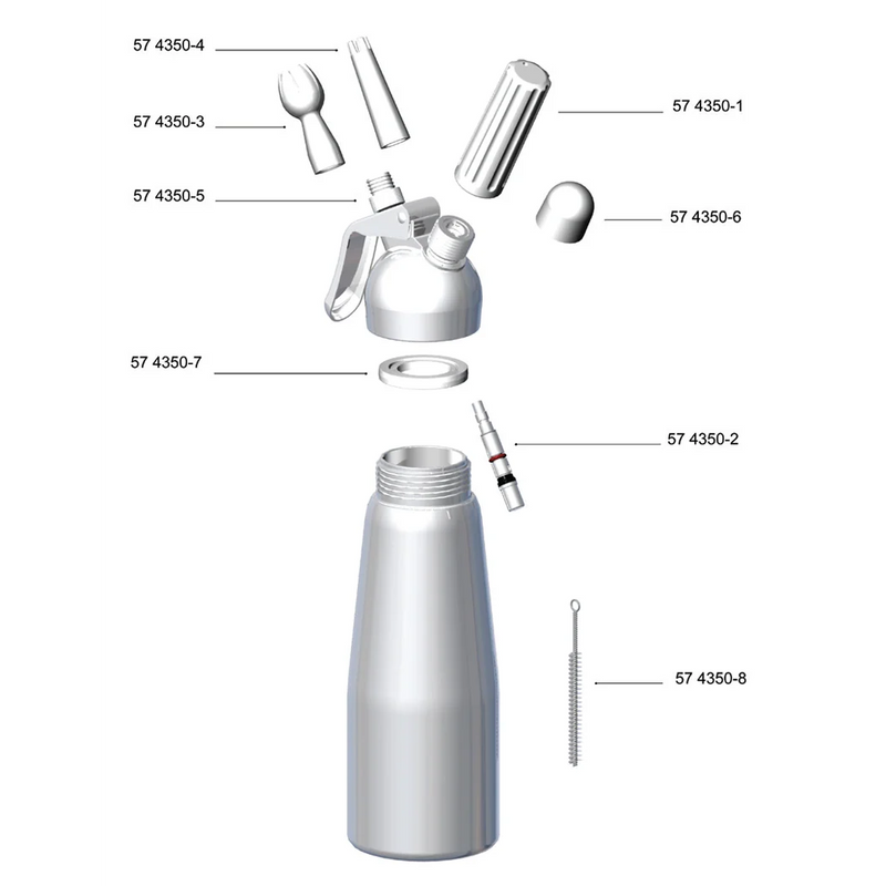 Browne - Part - Cap White for Aluminum Whippers 574350 & 574351