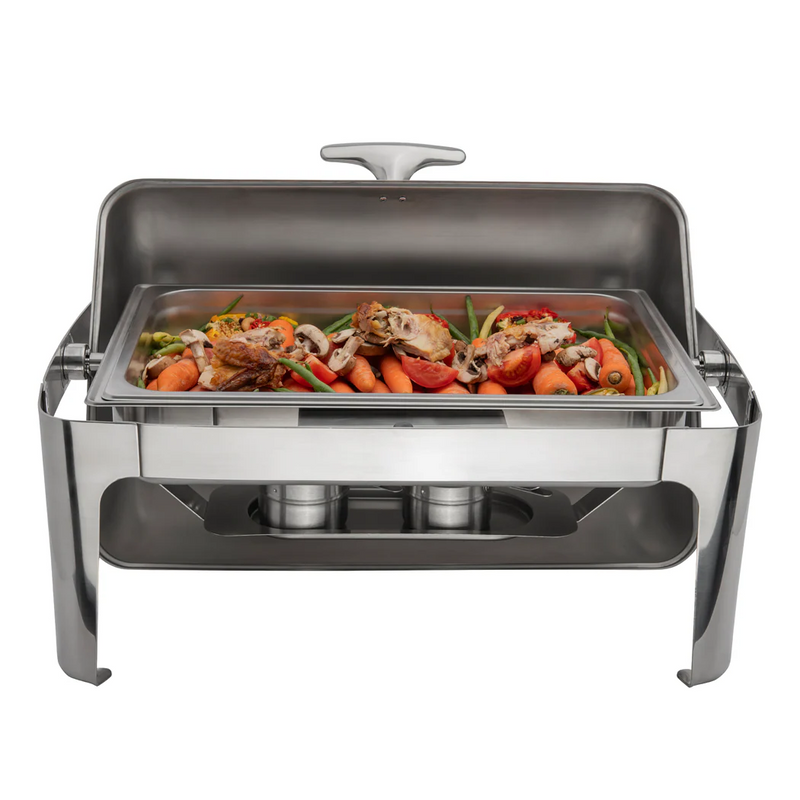 Browne - Chafer - Cadence - Rectangular - Full Size with Roll Top Cover | 9 qt / 8.5 L / 26.5 x 21.5 x 17.5 in