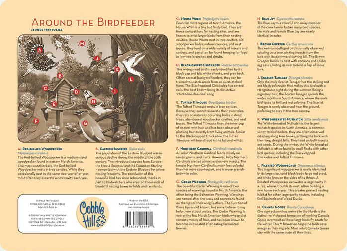 Cobble Hill - 35 Piece Tray Puzzle - Around the Birdfeeder