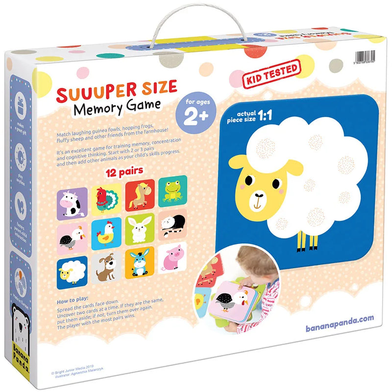 Banana Panda - SUUUPER SIZE - MEMORY GAME - 24 Cards (2+) - Limolin 