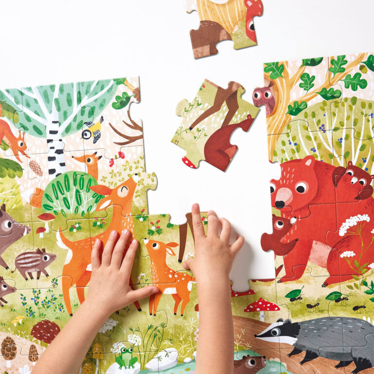 Banana Panda - Wild Jumbo - 40Pc Puzzle Forest Animals (3+)