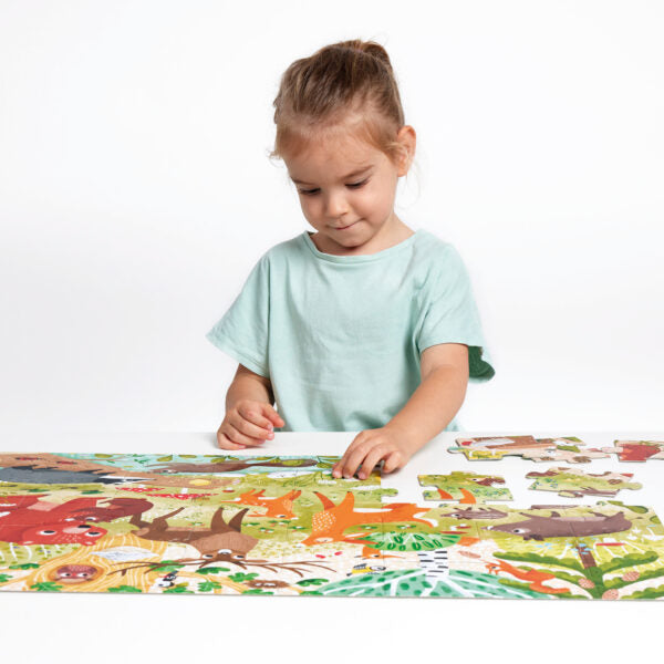 Banana Panda - Wild Jumbo - 40Pc Puzzle Forest Animals (3+)