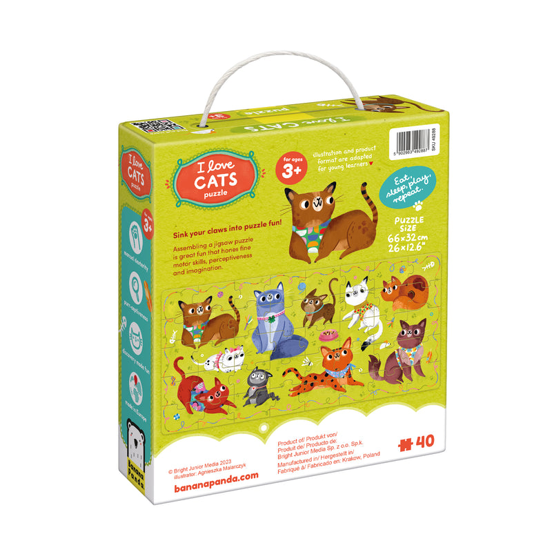 Banana Panda - I LOVE CATS - 40pc PUZZLE (3+) - Limolin 